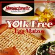 MANISCHEWITZ YOLK FREE EGG MATZOS Sale