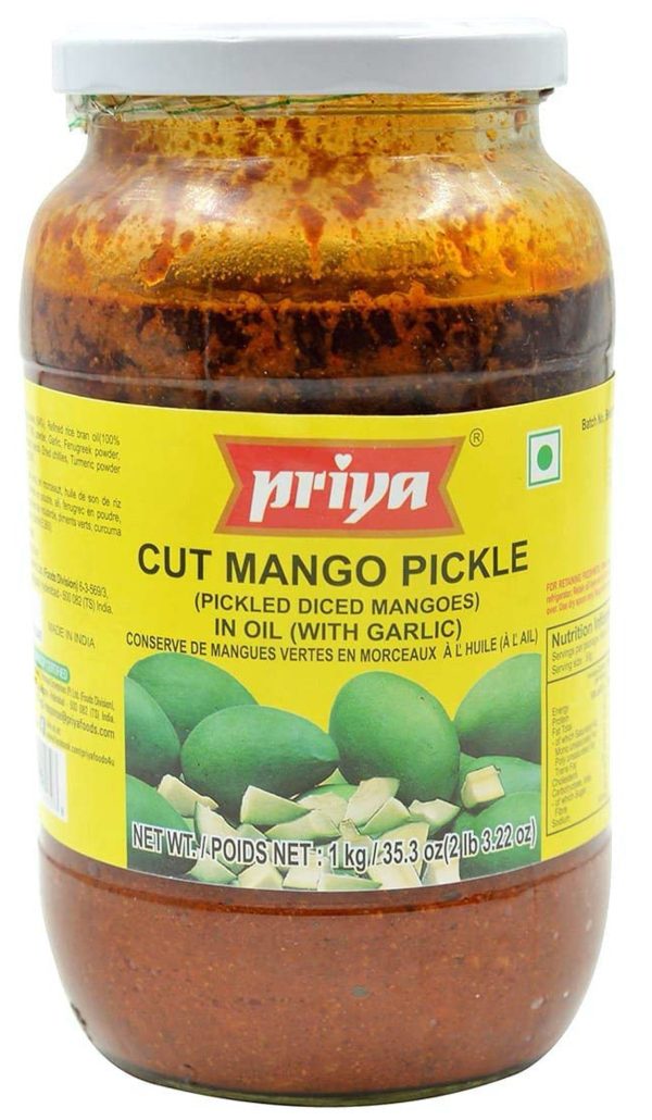 Cut Mango Pickle in Oil w  Garlic For Cheap