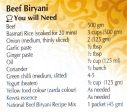 Beef Biryani Sale